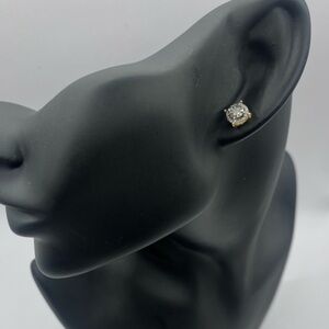 0.25 CT Natural Diamond Sterling Silver GP Studs